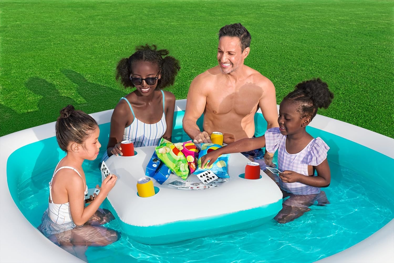 Bestway Family Pool Sippin Summer 218cm x 218cm x 48cm 54446 - Colorland Toys