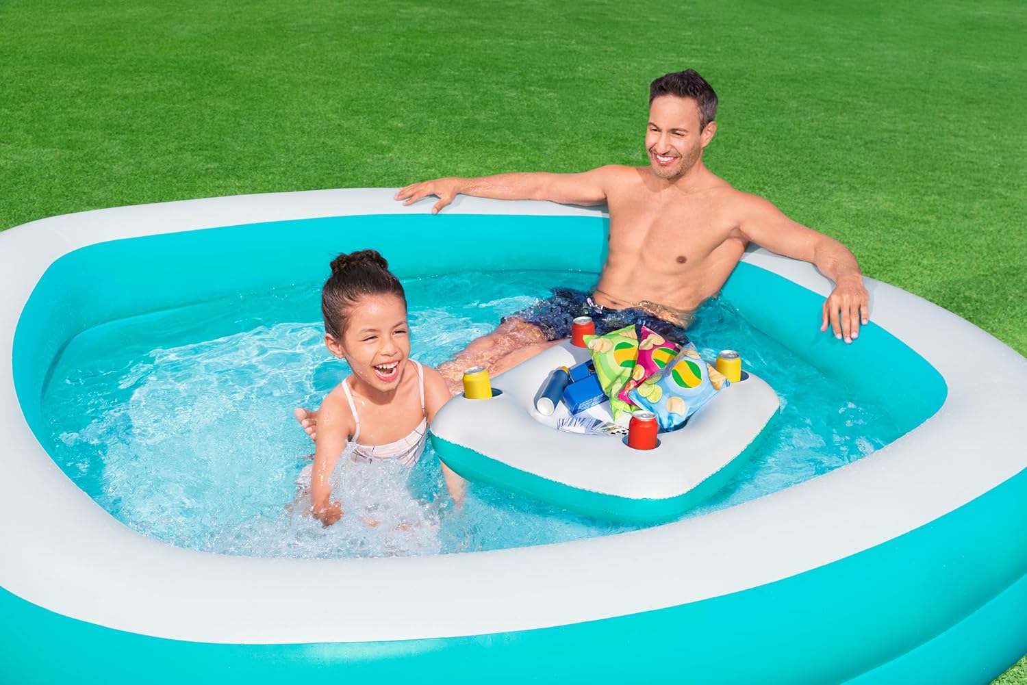 Bestway Family Pool Sippin Summer 218cm x 218cm x 48cm 54446 - Colorland Toys