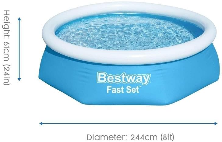 Bestway Fast Set Fill & Rise Pool 2.44m x 61cm 57448 - Colorland Toys