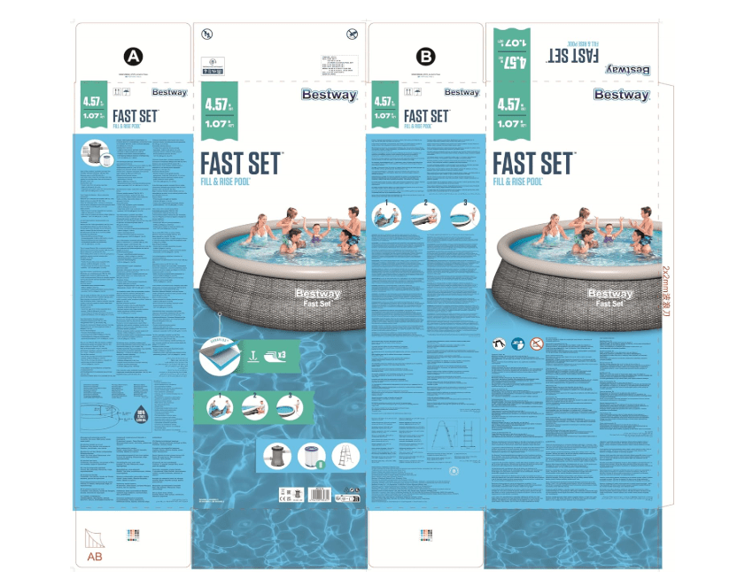 Bestway Fast Set Round Above Ground 4.57mx1.07m 57372 - Colorland Toys