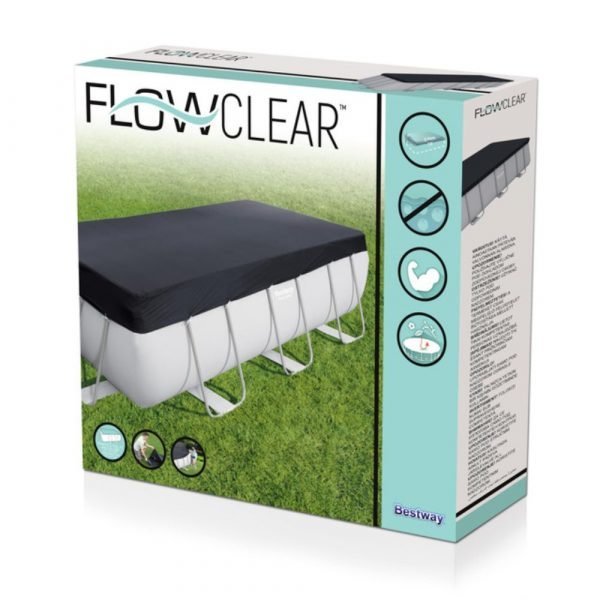 Bestway Flowclear Swimming Pool Cover Rectangular 13.3Ft 4.04mx2.01m/4.12mx2.01m 58232