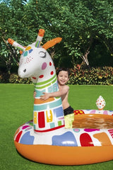 Bestway Groovy Giraffe Sprayer Pool 89x62x50 inch 53089 - Colorland Toys