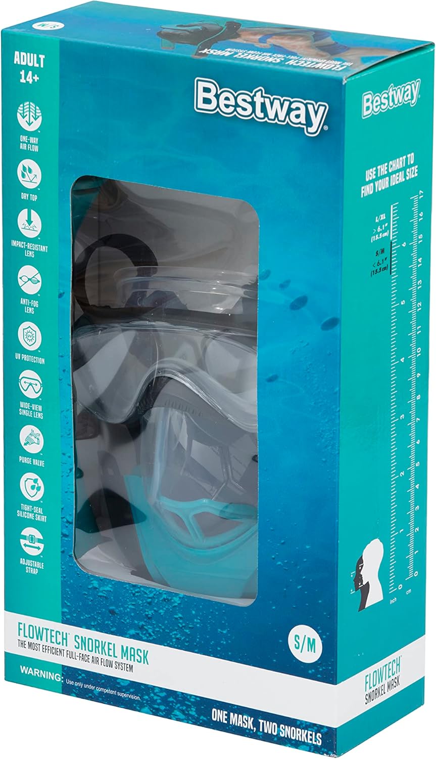 Bestway Hydro-Pro Flowtech Full-Face Snorkeling Mask S/M — image 3