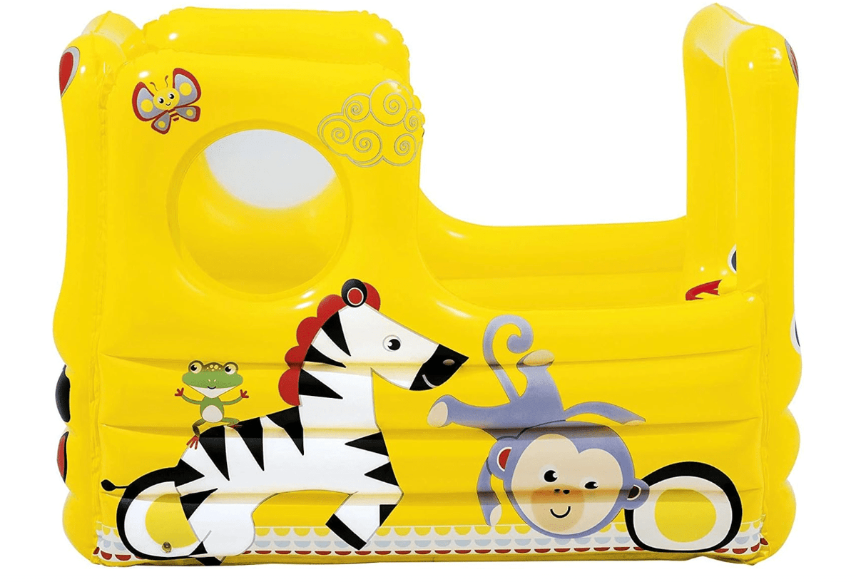 Bestway Lil' Learner School Bus Playcenter Fisher Price 54x38x38 inch 93506 — image 3