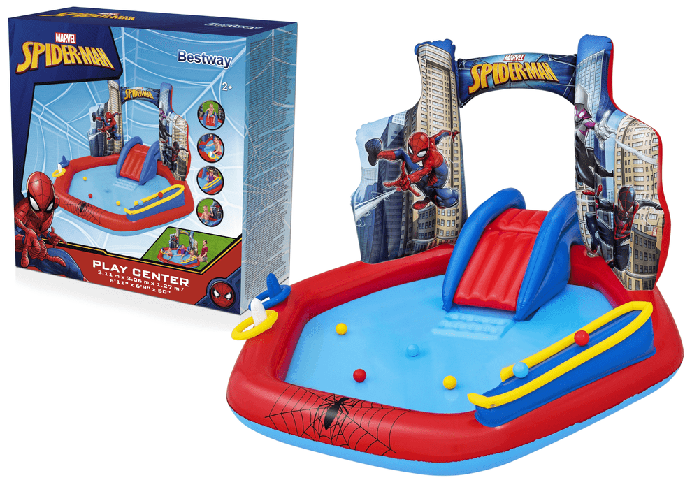 Bestway Marvel Spider - Man Inflatable Play Center 2.11mx2.06mx1.27m - Colorland Toys