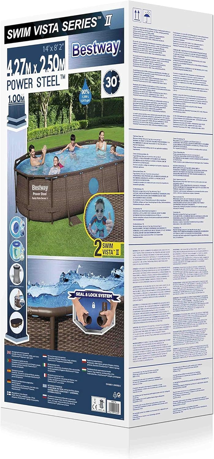 Bestway Oval Above Ground Pool With Swim Vista Porthole 5.49mx2.74mx1.22m 56716 — image 9