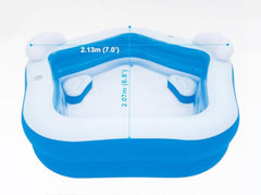 Bestway Pentagon Vinyl Family Fun Pool 2.13mx2.06mx69cm 54153 - Colorland Toys