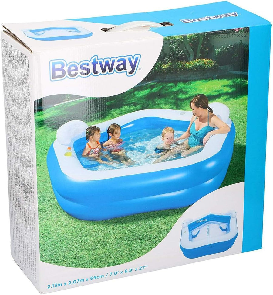 Bestway Pentagon Vinyl Family Fun Pool 2.13mx2.06mx69cm 54153 — image 1
