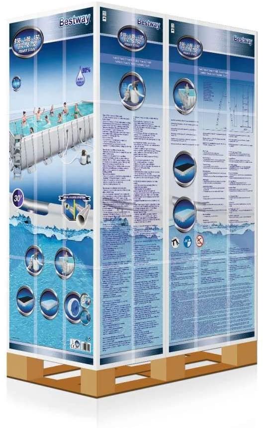 Bestway Power Steel Above Ground Rectangular Frame Pool (956x488x132cm) 56623 - Colorland Toys