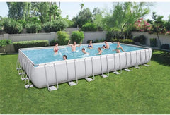 Bestway Power Steel Above Ground Rectangular Frame Pool (956x488x132cm) 56623 - Colorland Toys