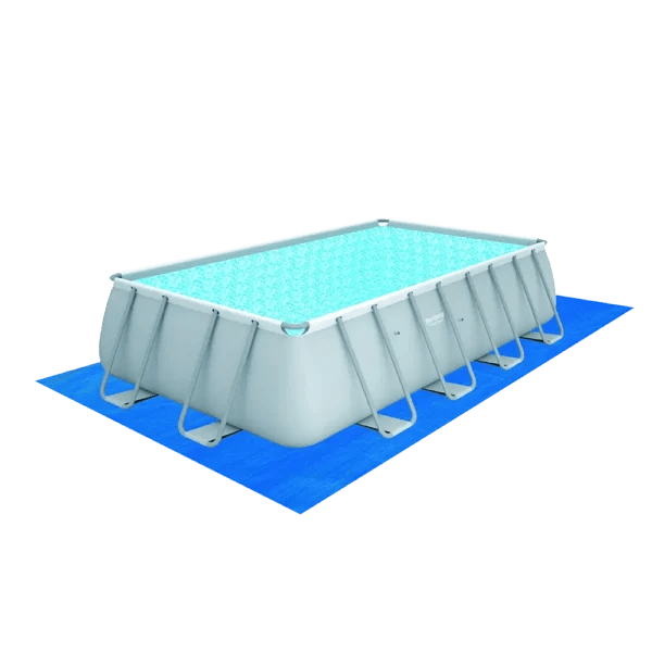 Bestway Power Steel Frame Rectangular Pool 4.88mx2.44mx1.22m 56670 - Colorland Toys