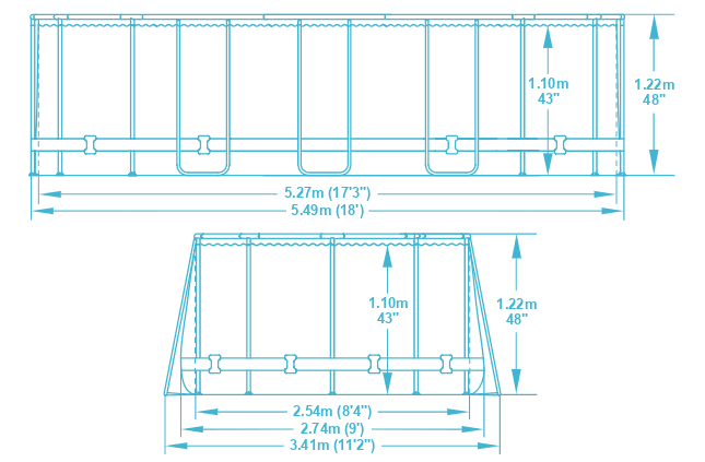 Bestway Power Steel Oval Above Ground Pool 5.49mx2.74mx1.22m 56710 — image 12