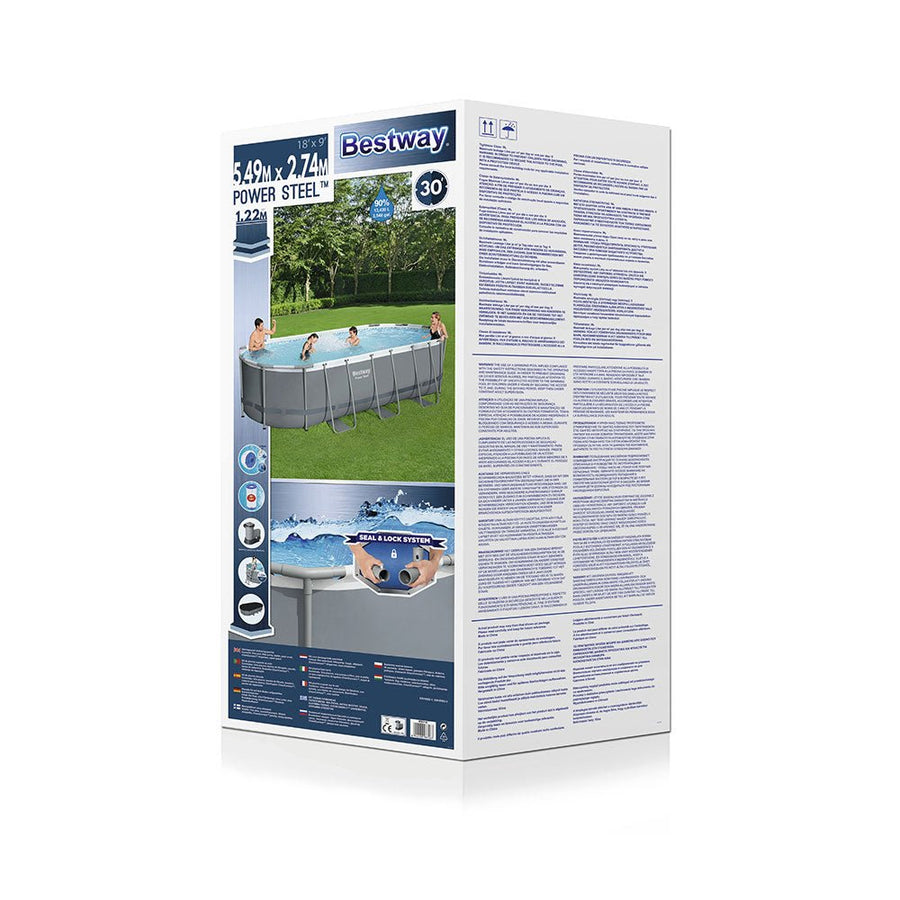 Bestway Power Steel Oval Above Ground Pool 5.49mx2.74mx1.22m 56710 — image 13