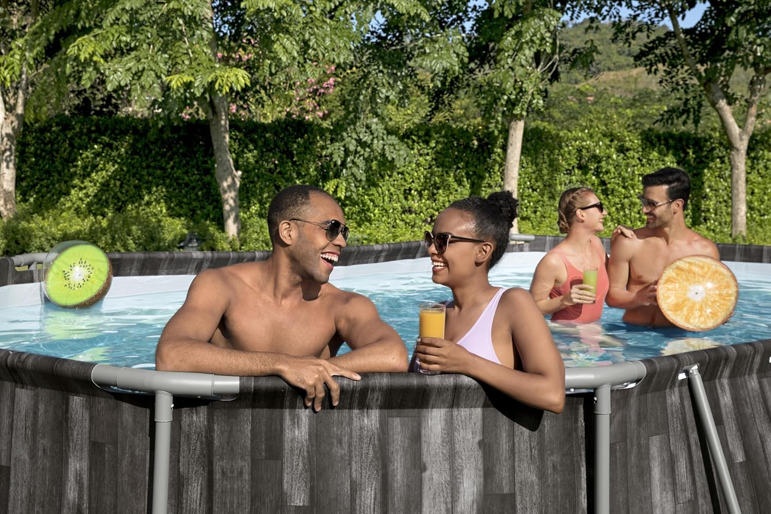 Bestway - Power Steel Oval Pool 6.10x3.66x1.22m 5611R - Colorland Toys