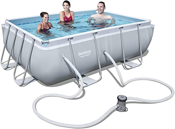 Bestway Power Steel Rectangular Frame Pool 2.82mx1.96mx84cm 56629 - Colorland Toys
