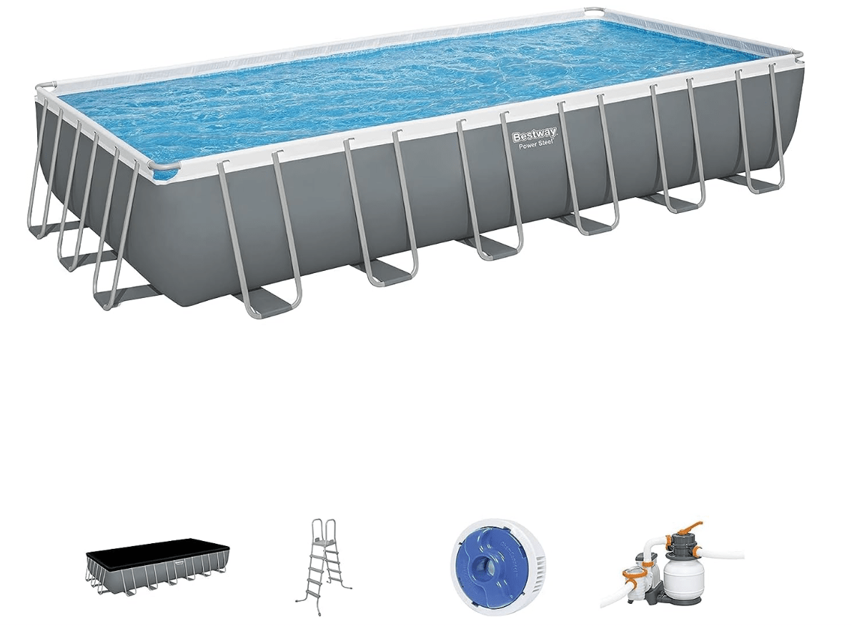 Bestway Power Steel Rectangular Frame Pool 7.32mx3.66mx1.32m 56475 — image 1