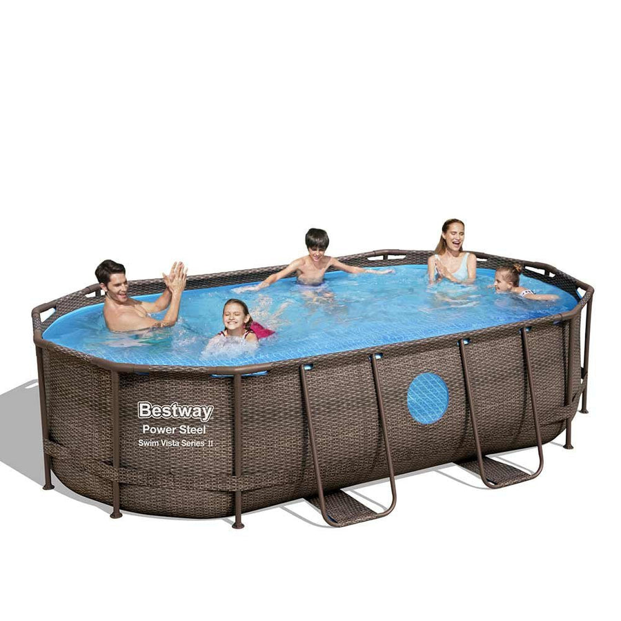 Bestway Power Steel Swim Vista Series II Frame Pool Oval 4.27mx2.50mx1m 56714 — image 1