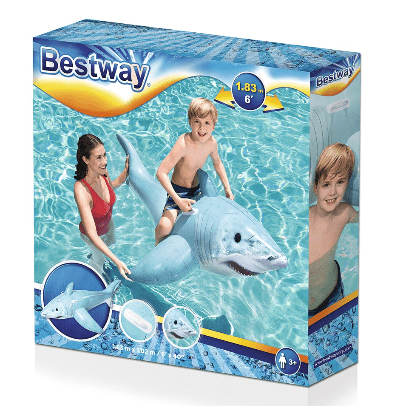 Bestway Realistic Shark Ride - On 1.83mx1.02m 41405 - Colorland Toys