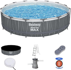 Bestway Steel Pro Max Led 15x42 Round Pool Set 4.57m x 1.07m 561GD - Colorland Toys