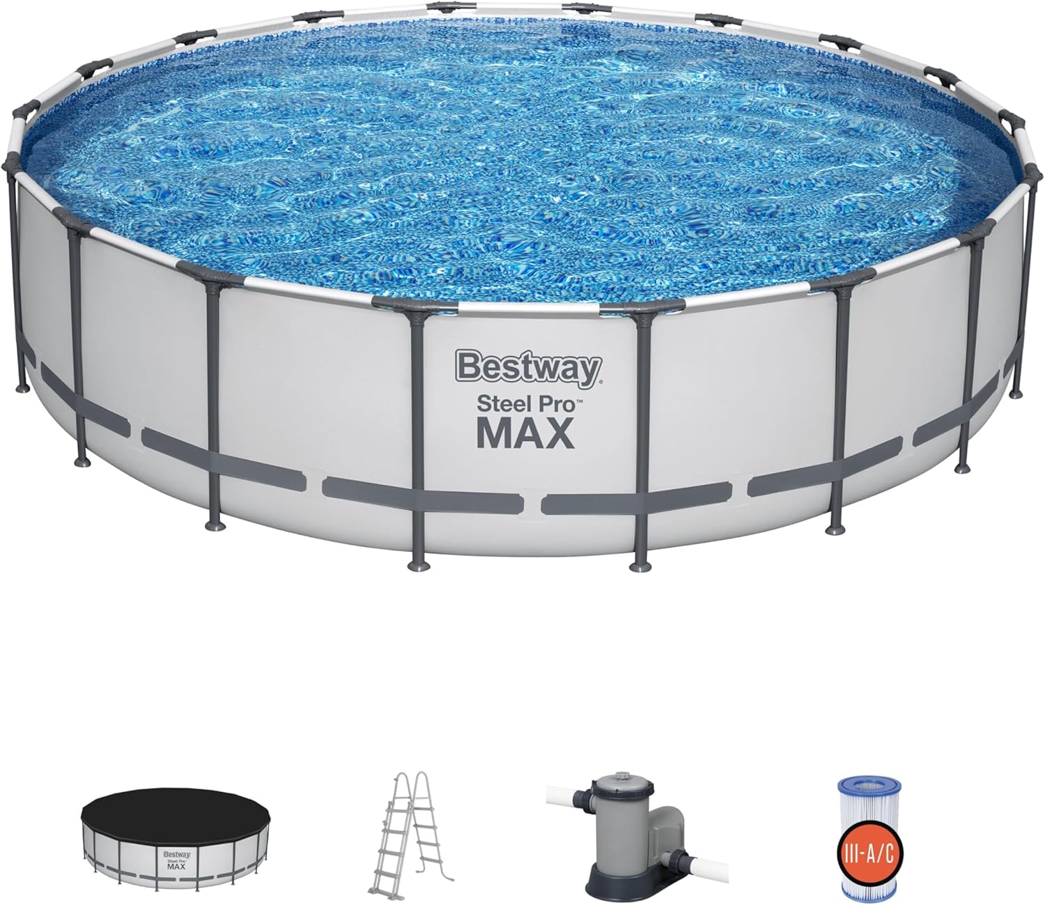 Bestway Steel Pro Max Round Frame Pool 5.49m x 1.22m 56462 - Colorland Toys