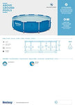 Bestway - حوض سباحة ستيل برو 305x76 سم 56677/56677N