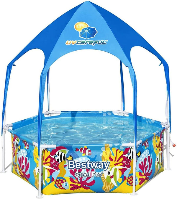 مسبح اللعب ستيل برو UV Careful Splash-in-Shade من Bestway مقاس 1.83 متر × 51 سم 5618T
