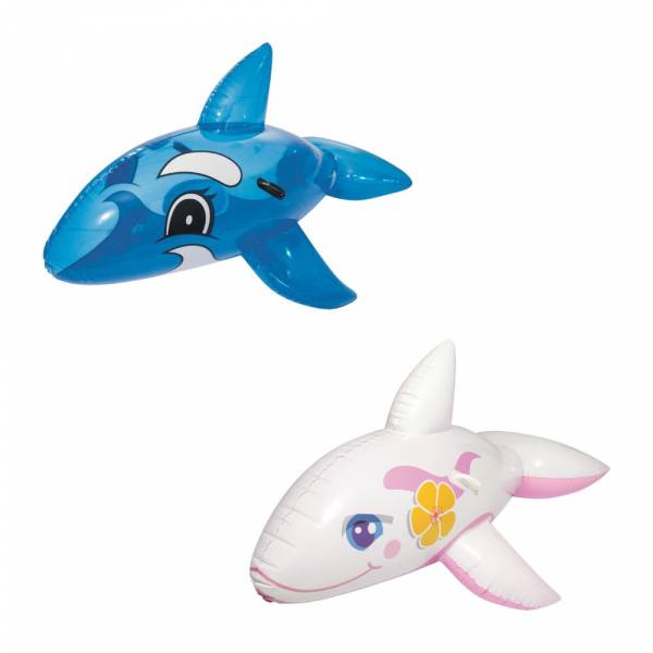 Bestway Whale Ride-On Inflatable Pool Float – 1.57m x 94cm | Assorted Colors | Ages 3+ — image 1