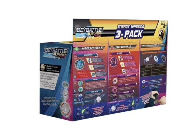 Beybattle Beyblade Energy Uprising 3 - Pack BB - 160 - T - Colorland Toys