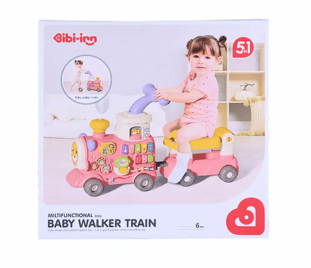 Bibi - Inn Multifunctional 5 - in - 1 Baby Walker Train B11527/6065 - Colorland Toys