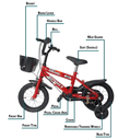 Bicycle 12inch Red 100-2-12