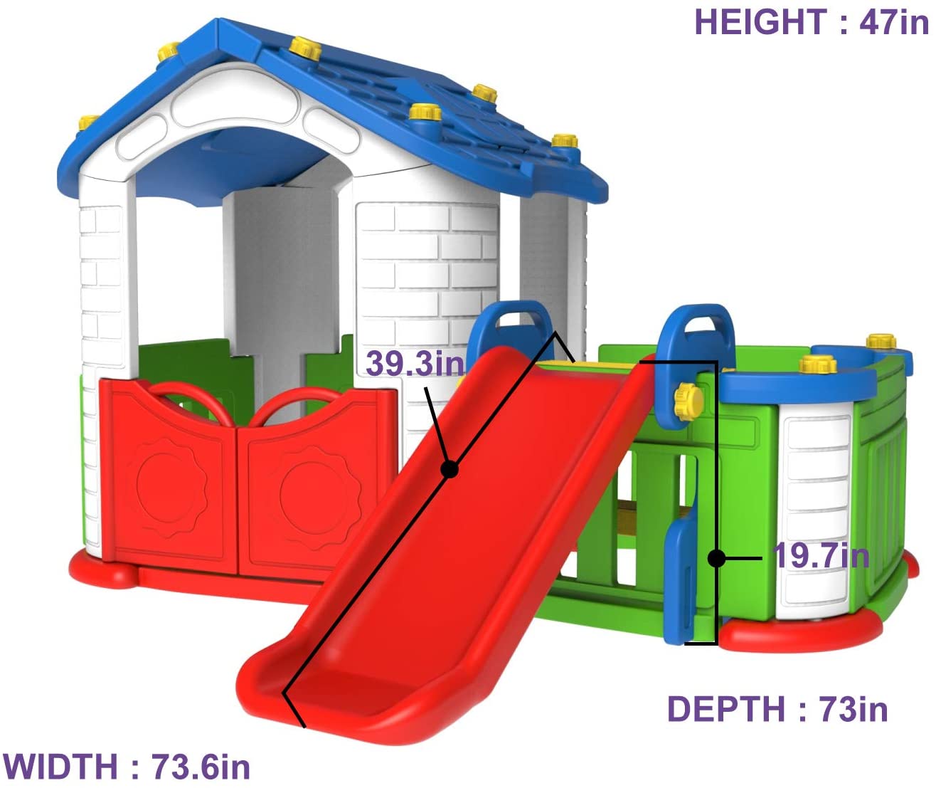 Big House With Slide TB - 303 - Colorland Toys