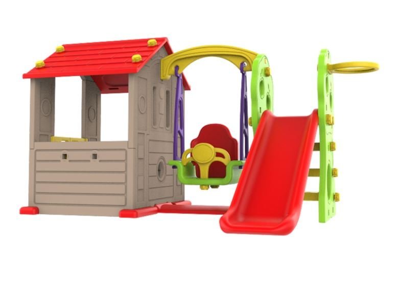 Big Play Zone Playhouse with Swing & Slide CHD-532 — image 1