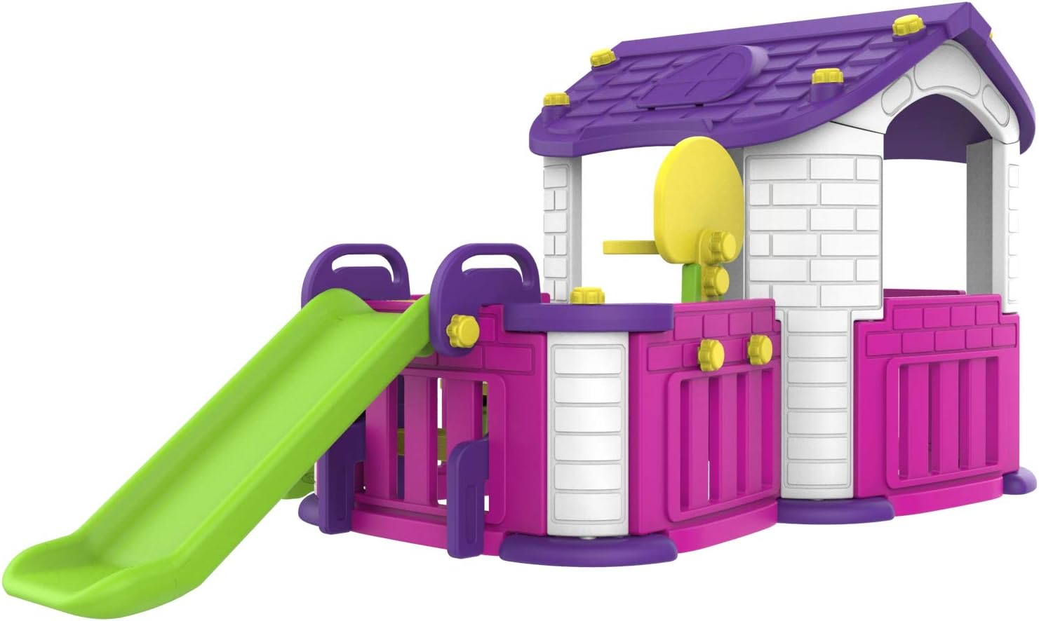 Big Playhouse with 2 Play Activities Pink CHD - 358 - Colorland Toys