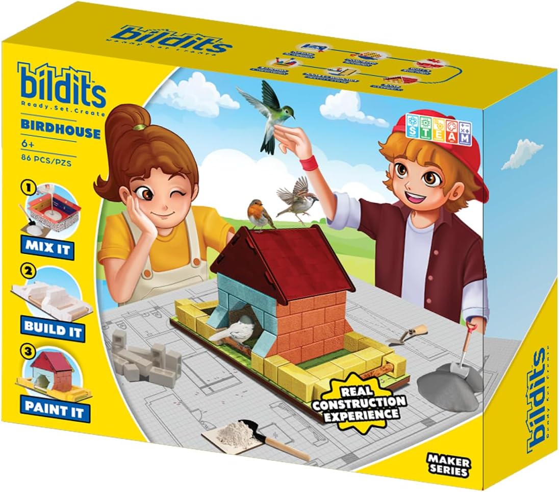 Bildits BirdHouse DIY Kit – 150-Piece Real Brick Birdhouse Set — image 2