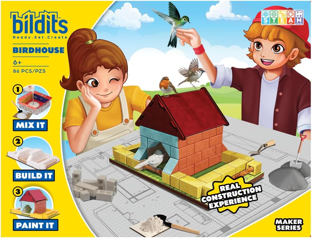 Bildits BirdHouse DIY Kit – 150-Piece Real Brick Birdhouse Set — image 1