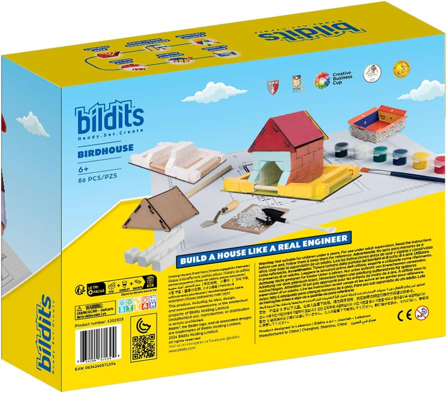 Bildits BirdHouse DIY Kit – 150-Piece Real Brick Birdhouse Set — image 5