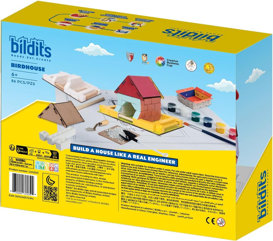 Bildits BirdHouse DIY Kit – 150-Piece Real Brick Birdhouse Set — image 4