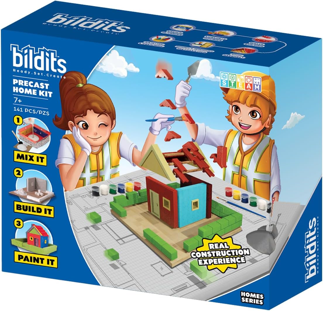 Bildits Precast Home Kit – 220-Piece DIY Construction Toy (Ages 8+) — image 3