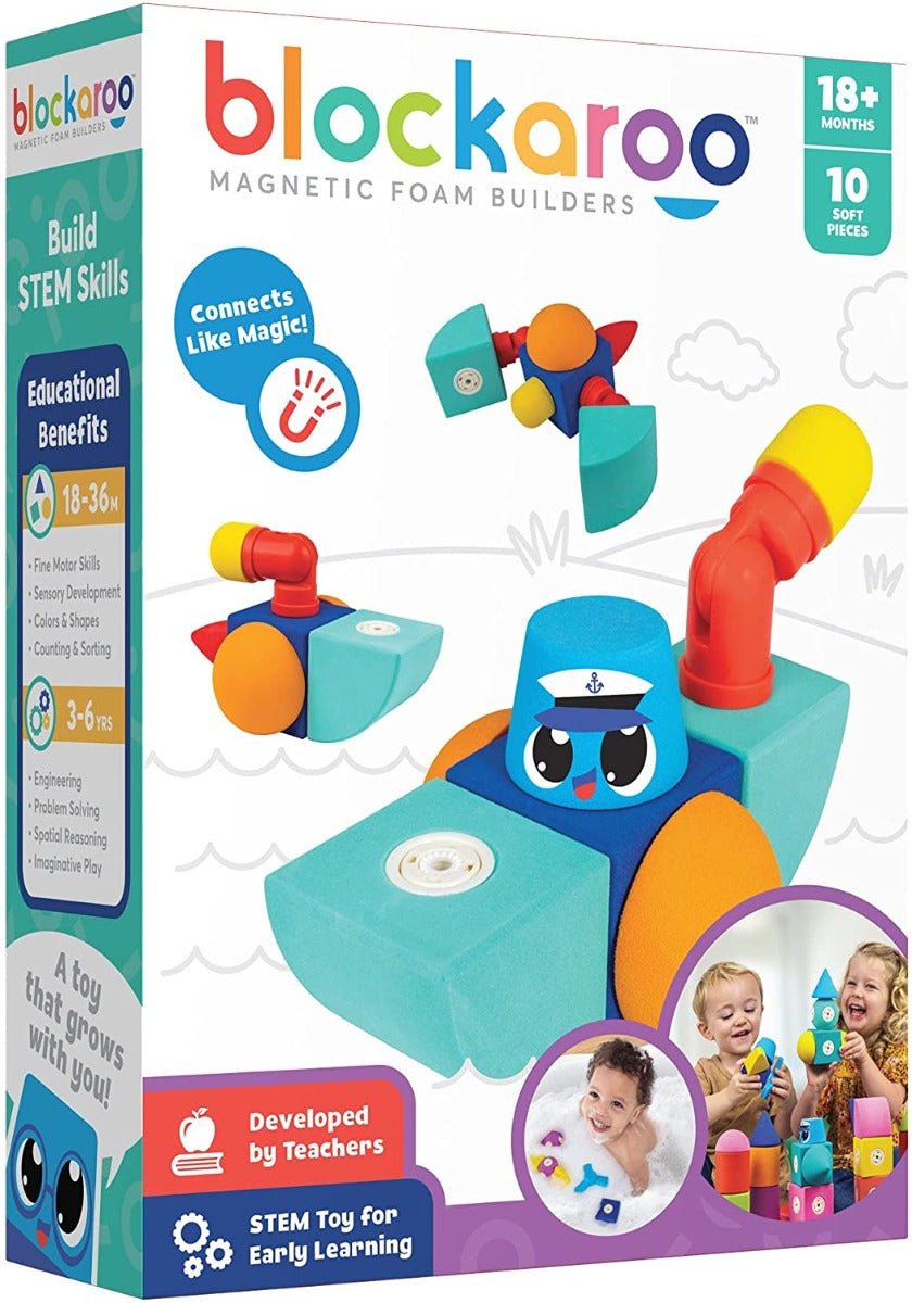 Blockaroo Magnetic Foam Building Blocks Small Tugboat — image 1