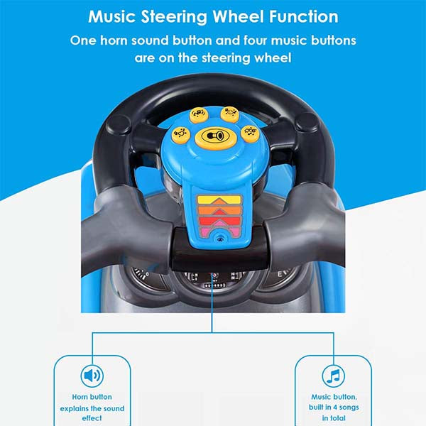 QuickCoupe 3-in-1 Pushing Car Blue B5128/321 - Colorland Toys