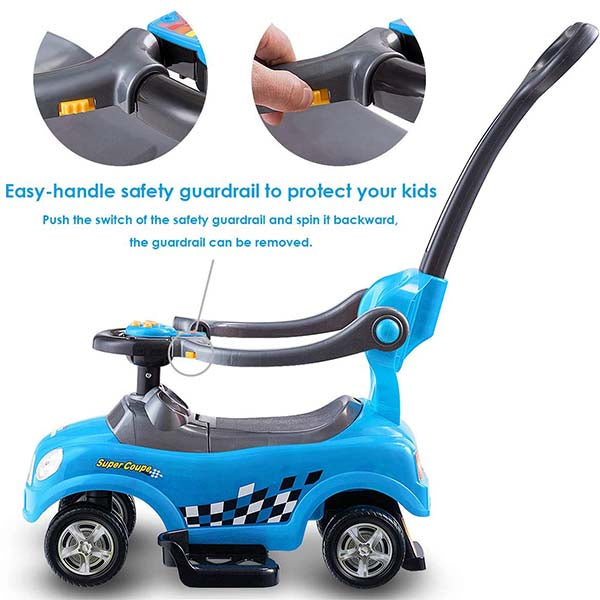 QuickCoupe 3-in-1 Pushing Car Blue B5128/321 - Colorland Toys