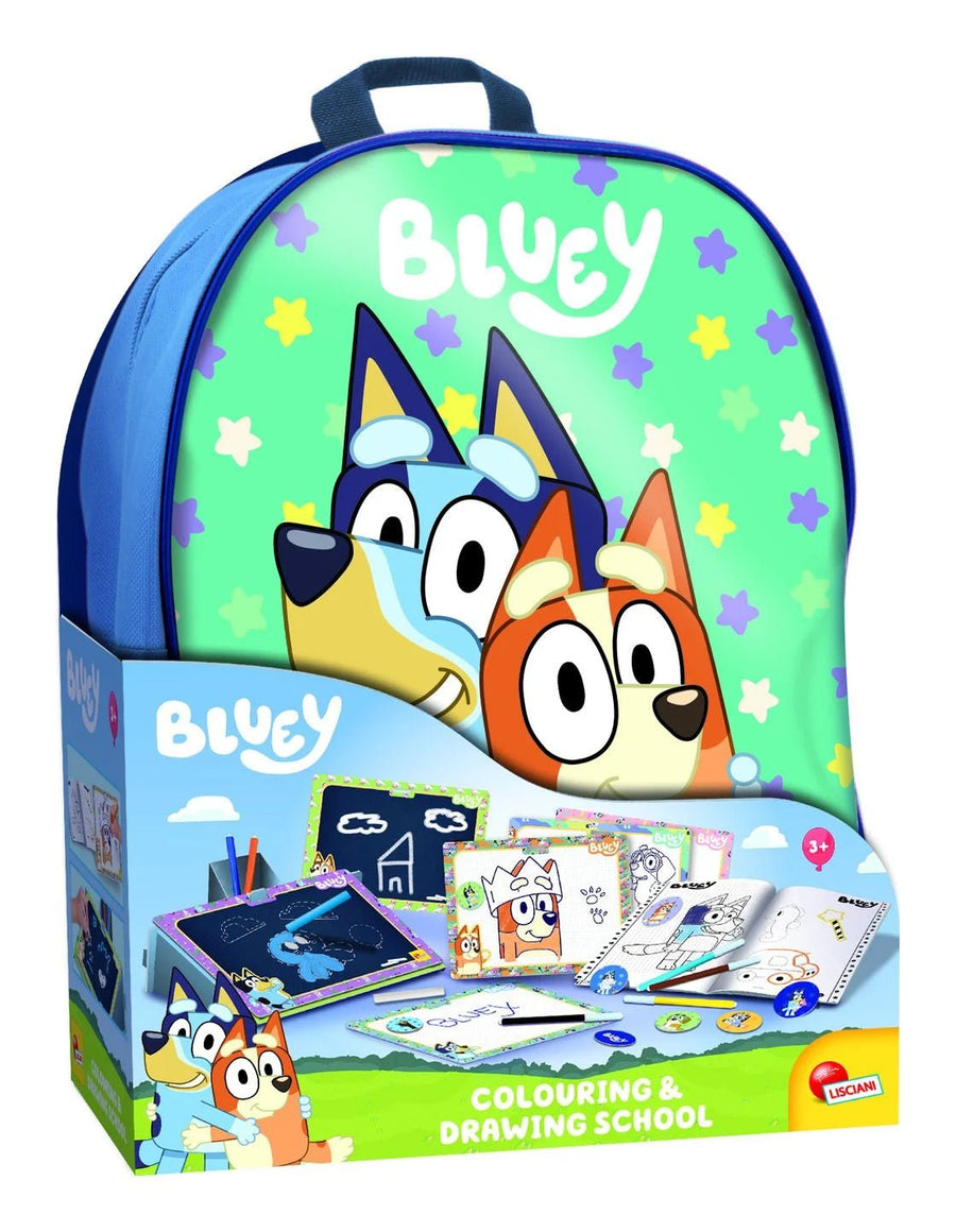 Bluey Backpack Colouring And Drawing School 104604