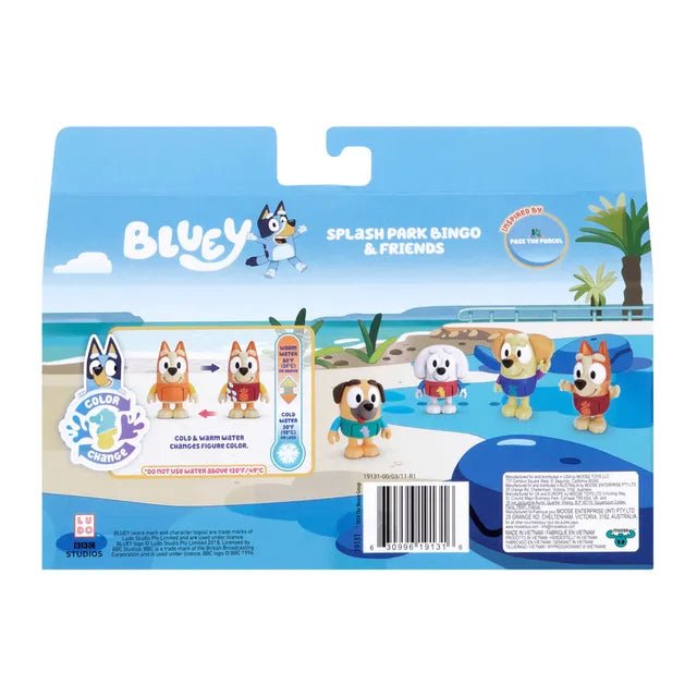 Bluey S13 Color Change Figure 4Pack Water Park Bingo & Friends Exclusive 19131 - Colorland Toys