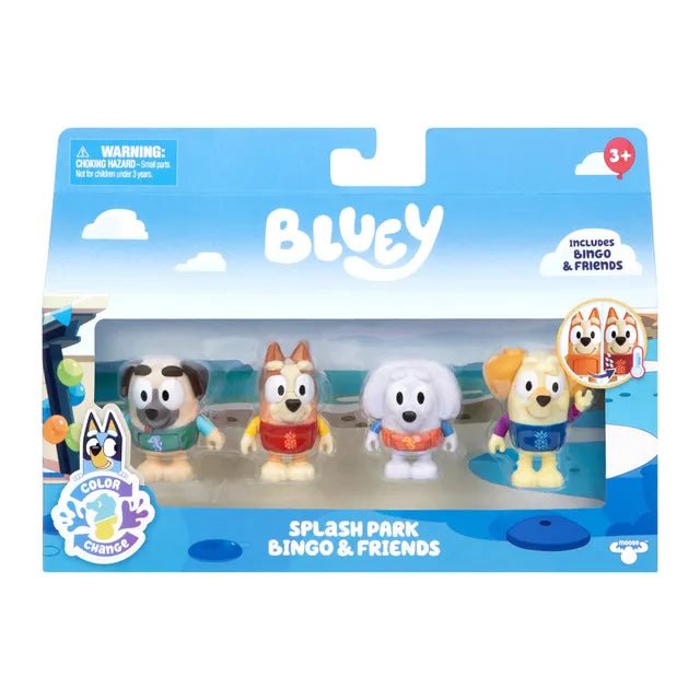 Bluey S13 Color Change Figure 4Pack Water Park Bingo & Friends Exclusive 19131 - Colorland Toys