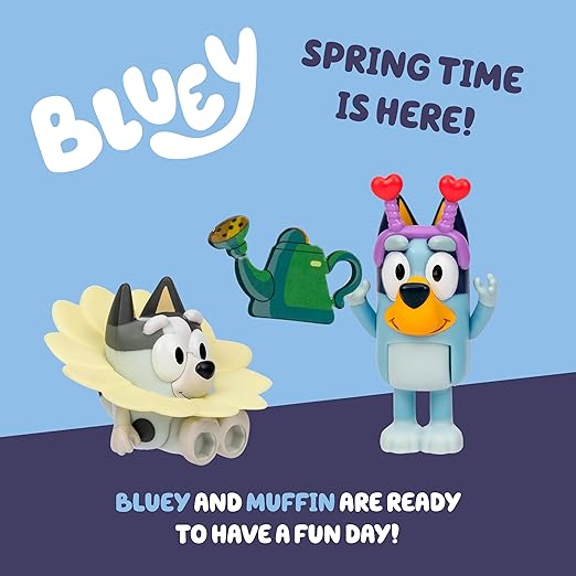 Bluey S13 Figure 2Pk Spring Time Bluey & Muffin 18913 - Colorland Toys
