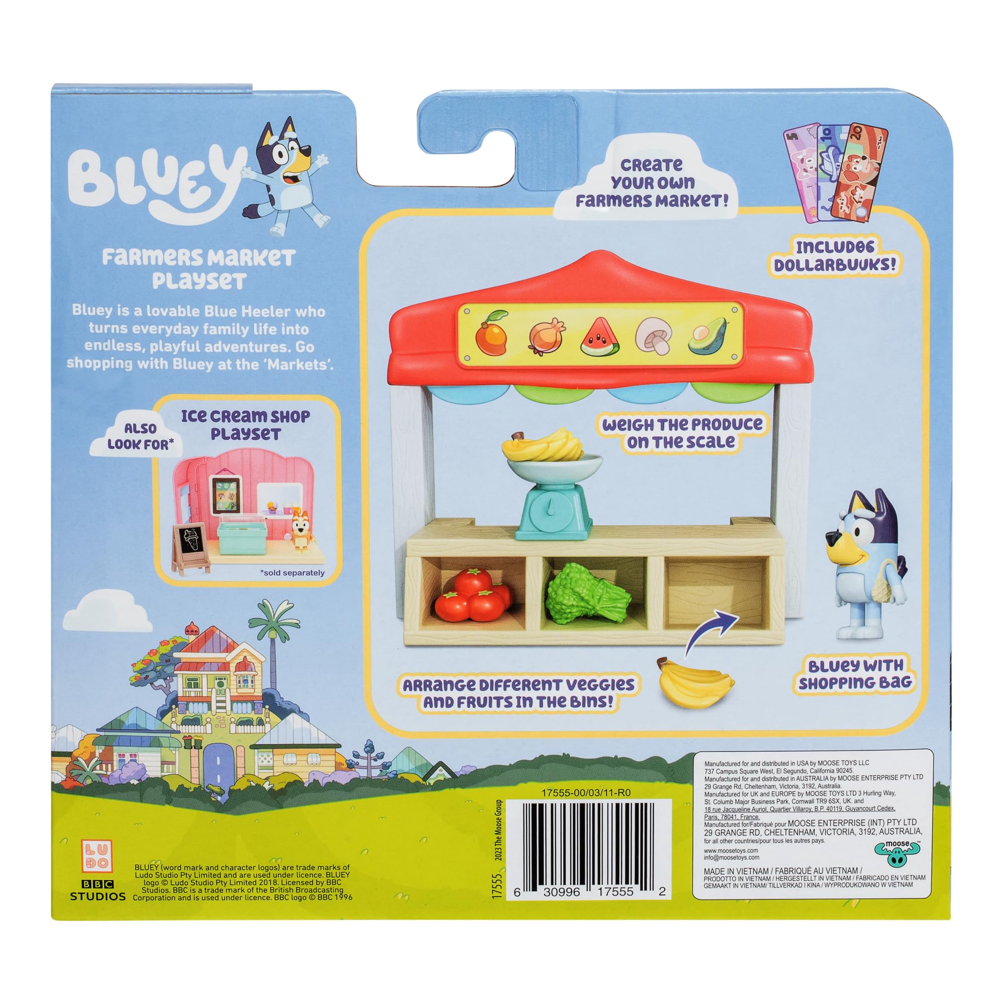 Bluey Series - 10 Mini Playset Farmers Market 17555 - Colorland Toys