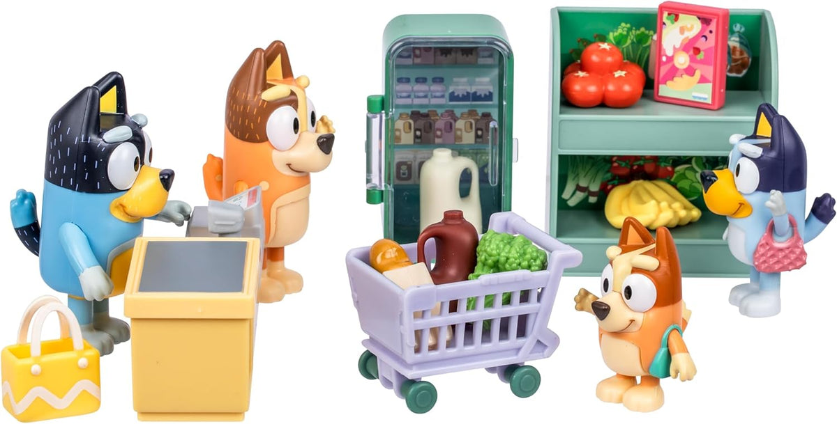 Bluey Series 13 Let’s Play Chef Family Shopping Trip Figure Playset — image 6