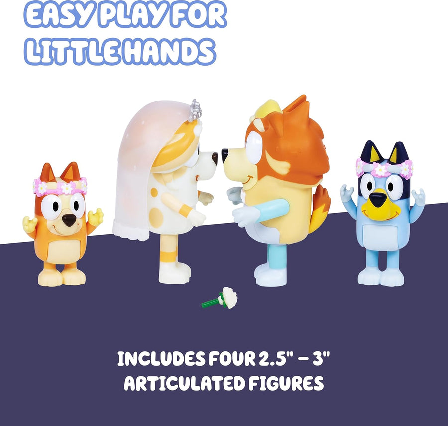 Bluey Wedding Figures Pack of 4 – Articulated Wedding Character Toys — image 5
