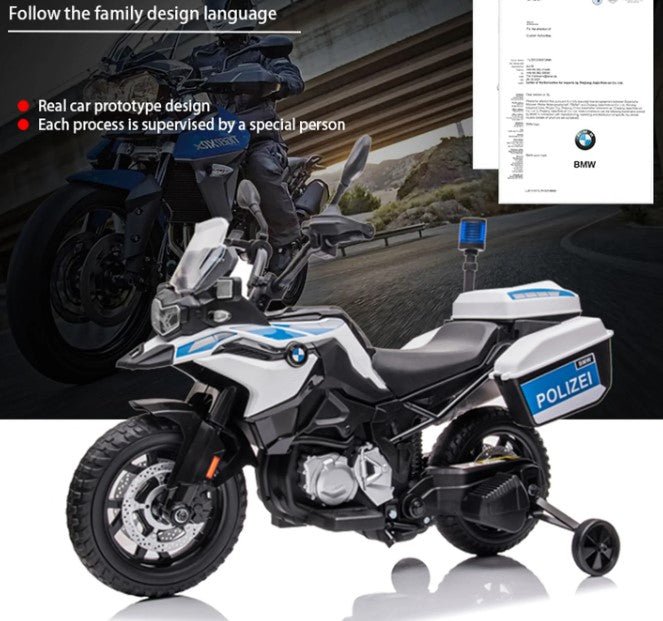 BMW F 850 GS - P police Motorcycle 1B2M White JT5002B - Colorland Toys