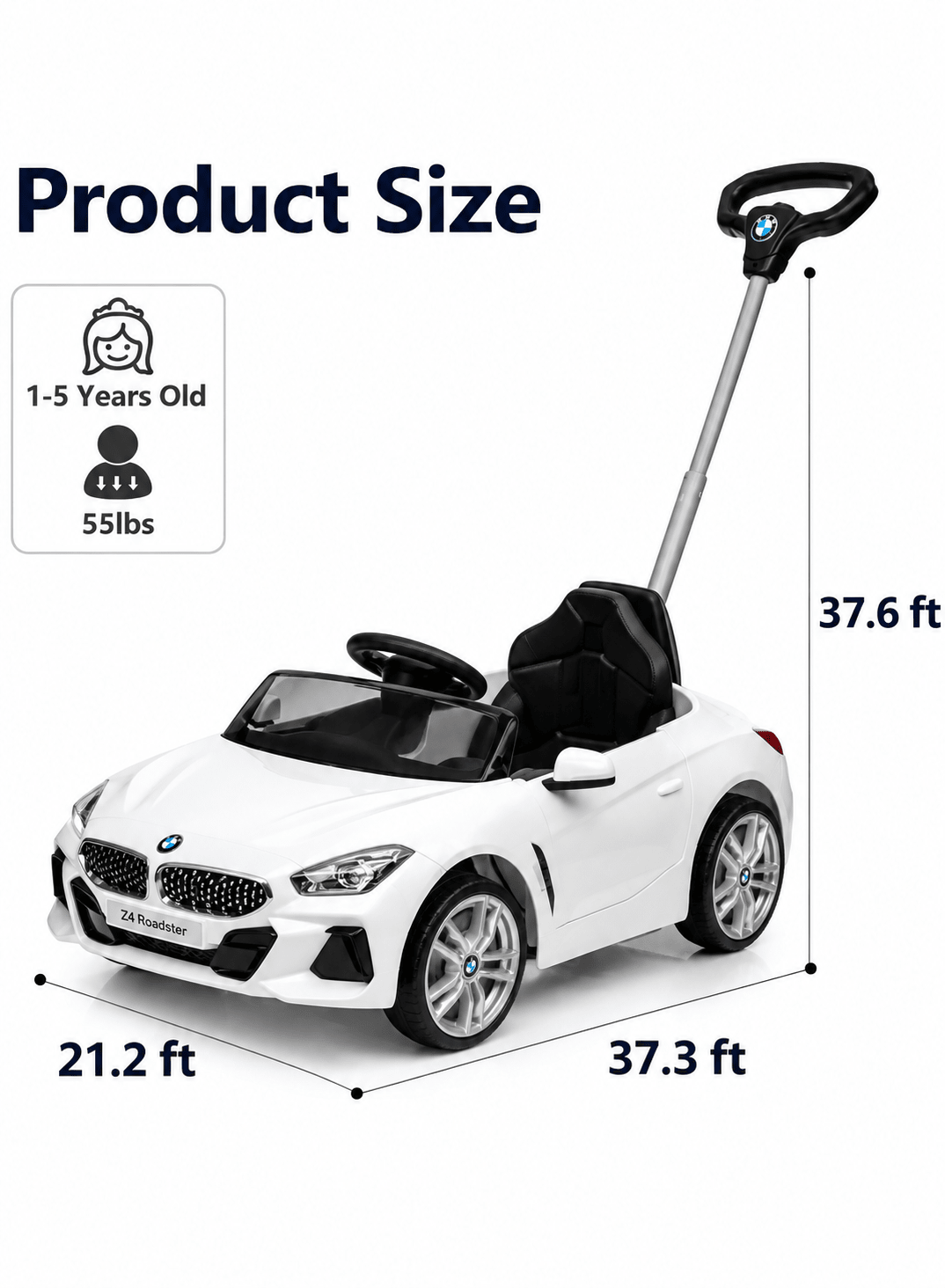 BMW Push Car White 3673 — image 3